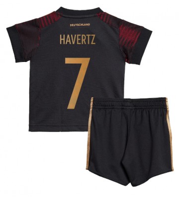Tyskland Kai Havertz #7 babykläder Bortatröja barn VM 2022 Korta ärmar (+ Korta byxor)
